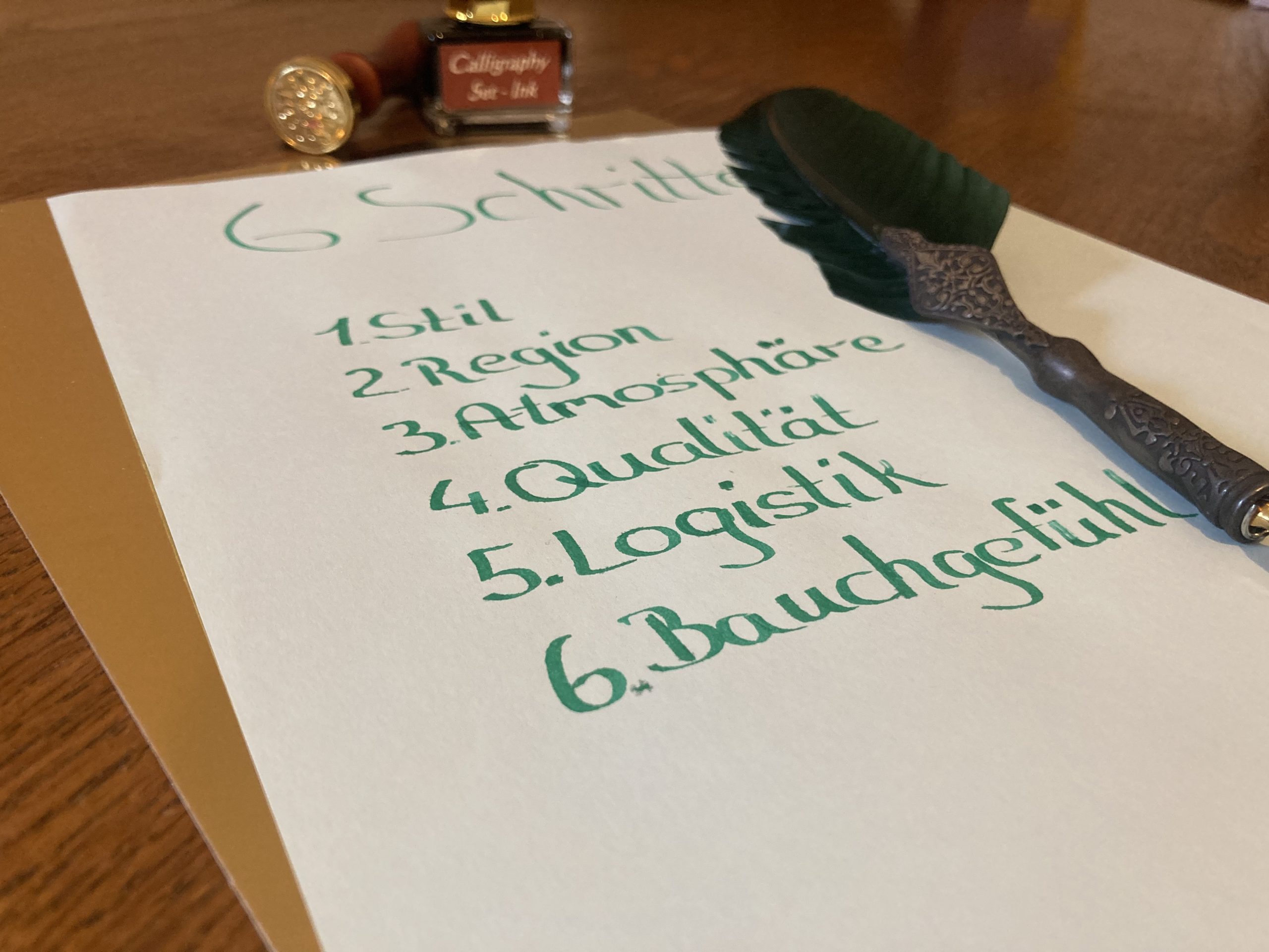 Checkliste aus 6 Schritte zu eurer Hochzeitslocation